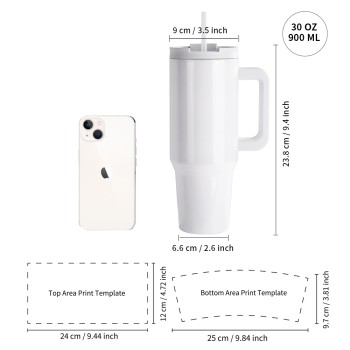 900ml Stainless Steel Tumbler with Handle